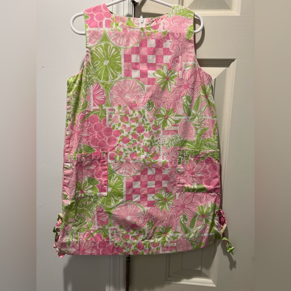 Lilly Pulitzer Girls Pink Lemonade/ Elephant Shift Dress